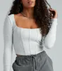 Keep It Tight Rib Knit Corset Crop Top sold by Windsor