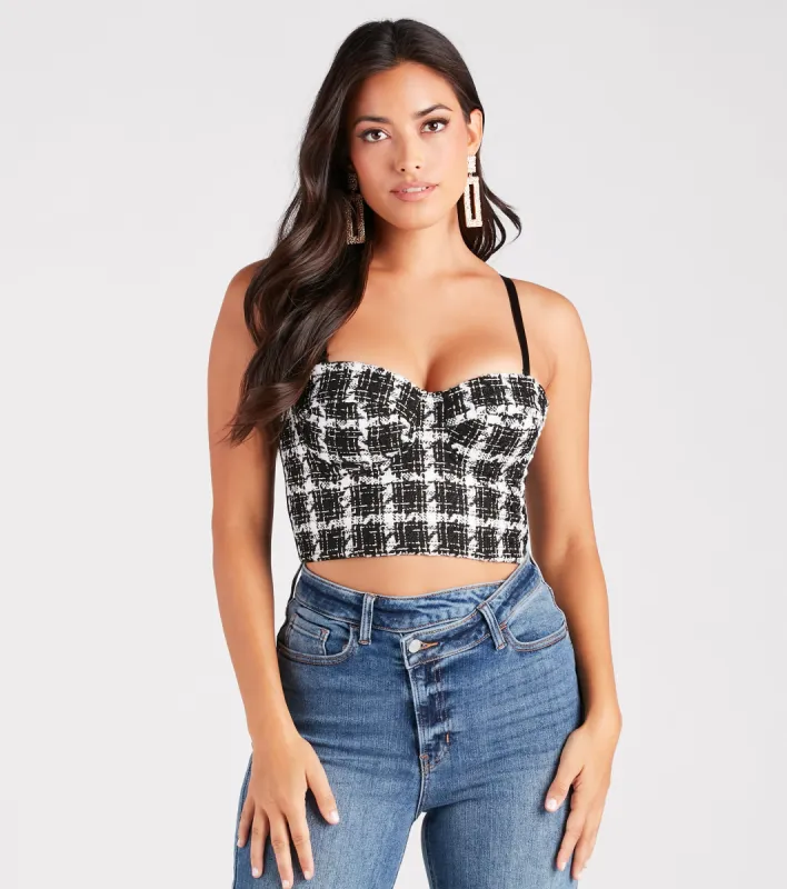Naturally A Classic Tweed Bustier sold by Windsor