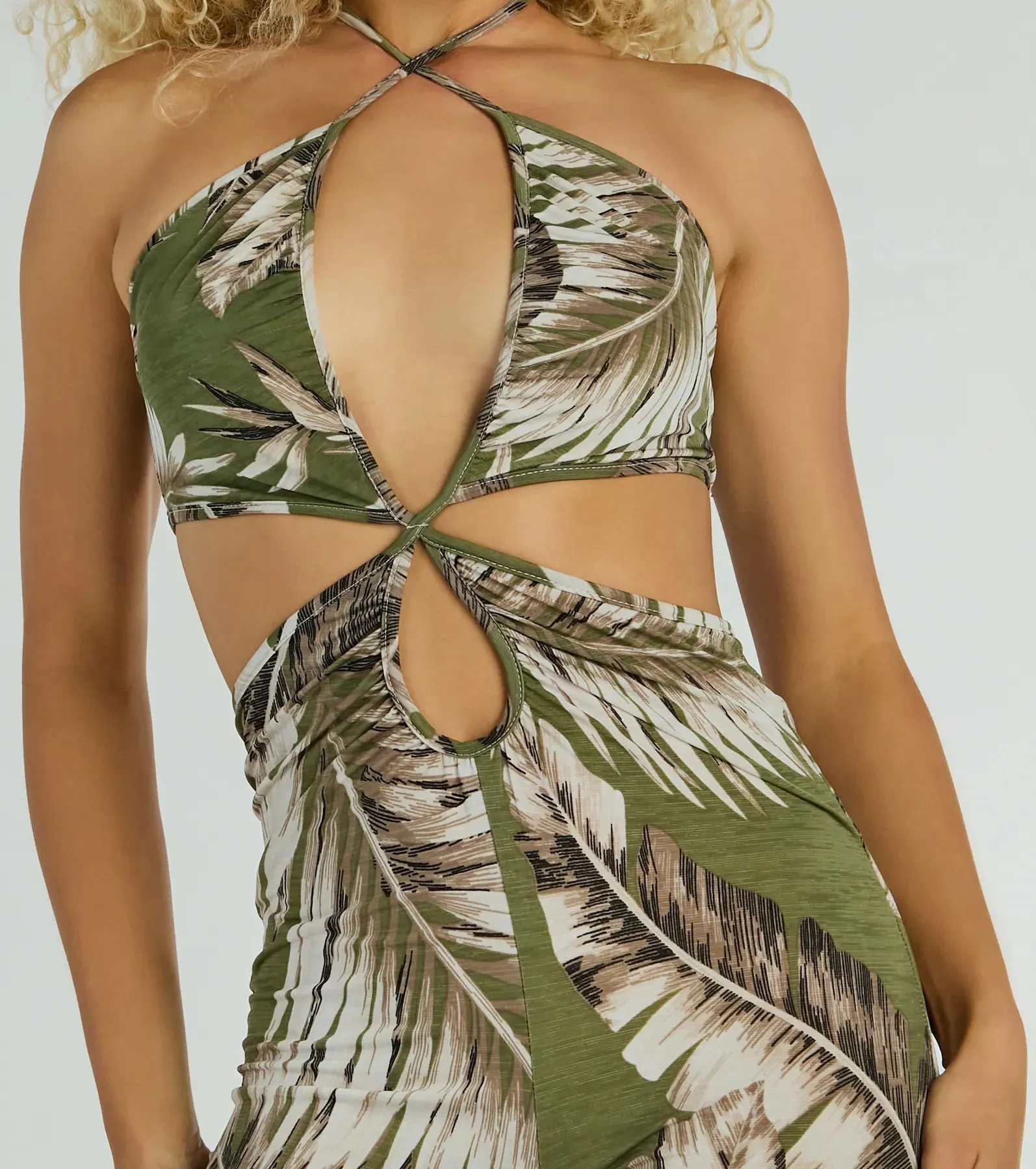 Paradise Awaits Cutout Tropical Knit Jumpsuit sold by Windsor product image thumbnail 3