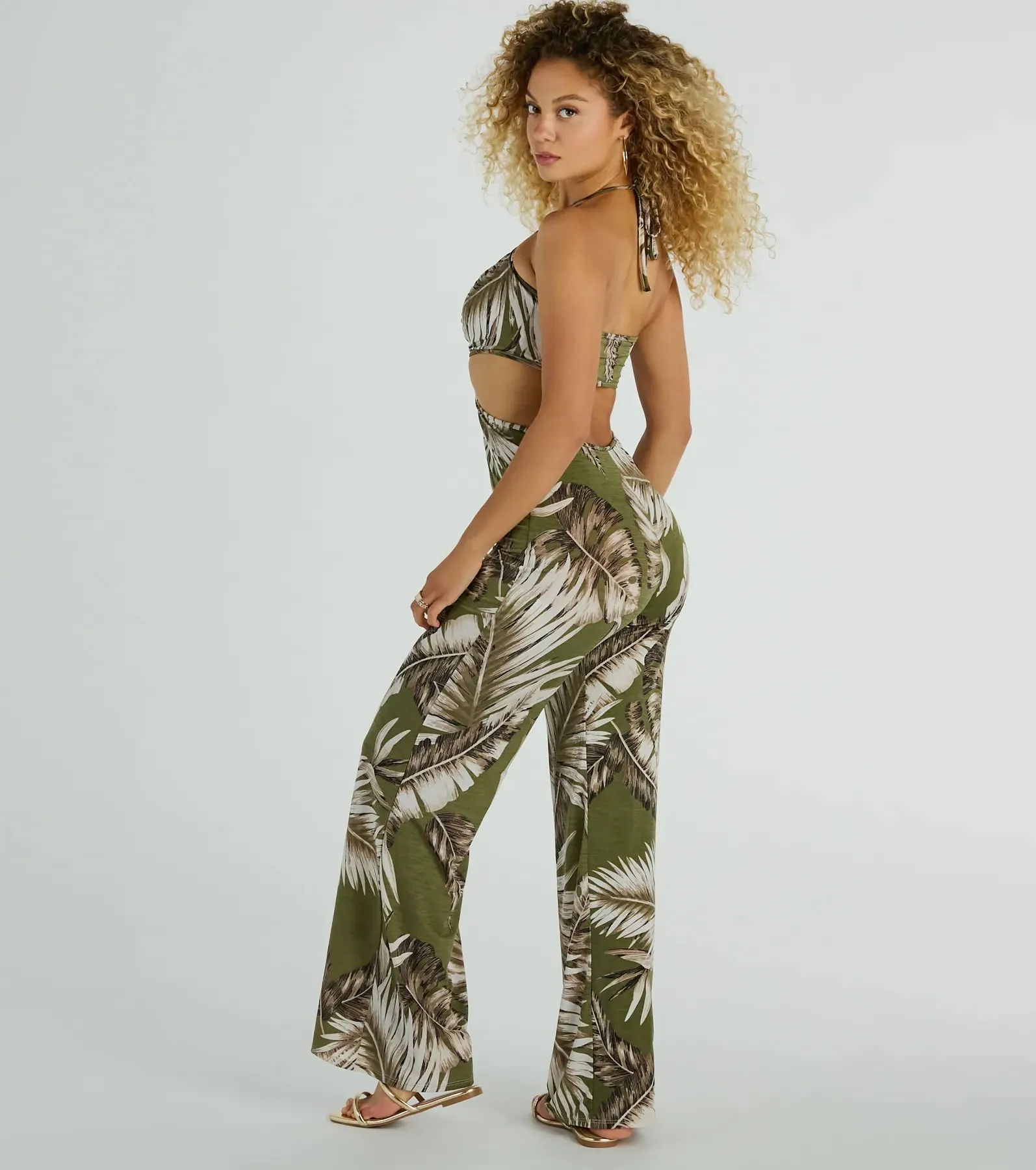 Paradise Awaits Cutout Tropical Knit Jumpsuit sold by Windsor product image thumbnail 2
