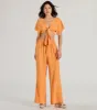 Flirty Match Short Sleeve Tie-Front Top sold by Windsor