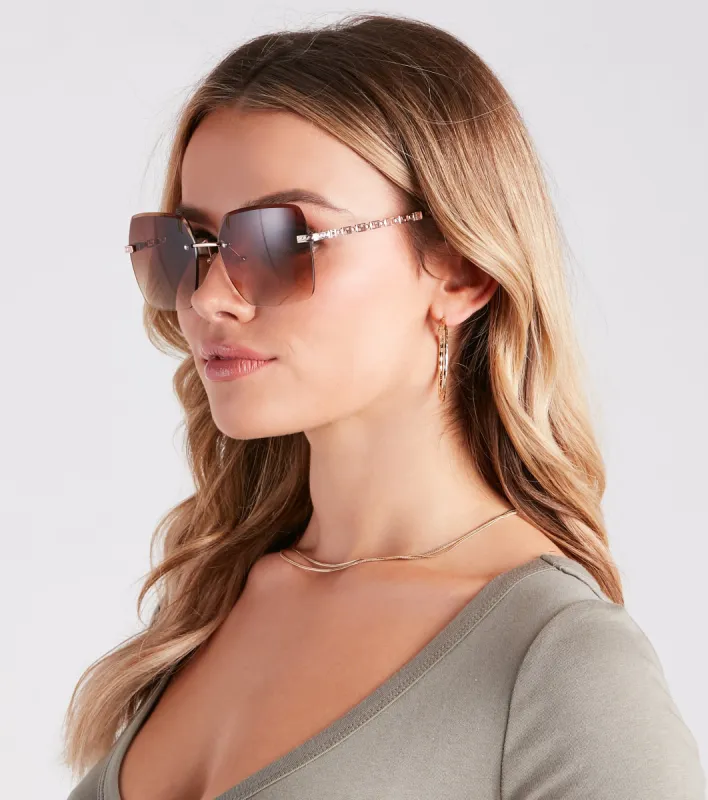Trendy Summer Babe Oversized Square Sunglasses sold by Windsor