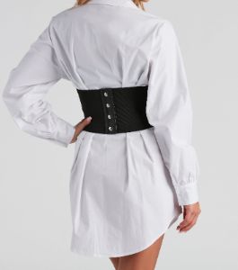 Edgy-Glam Rhinestone Corset Belt sold by Windsor