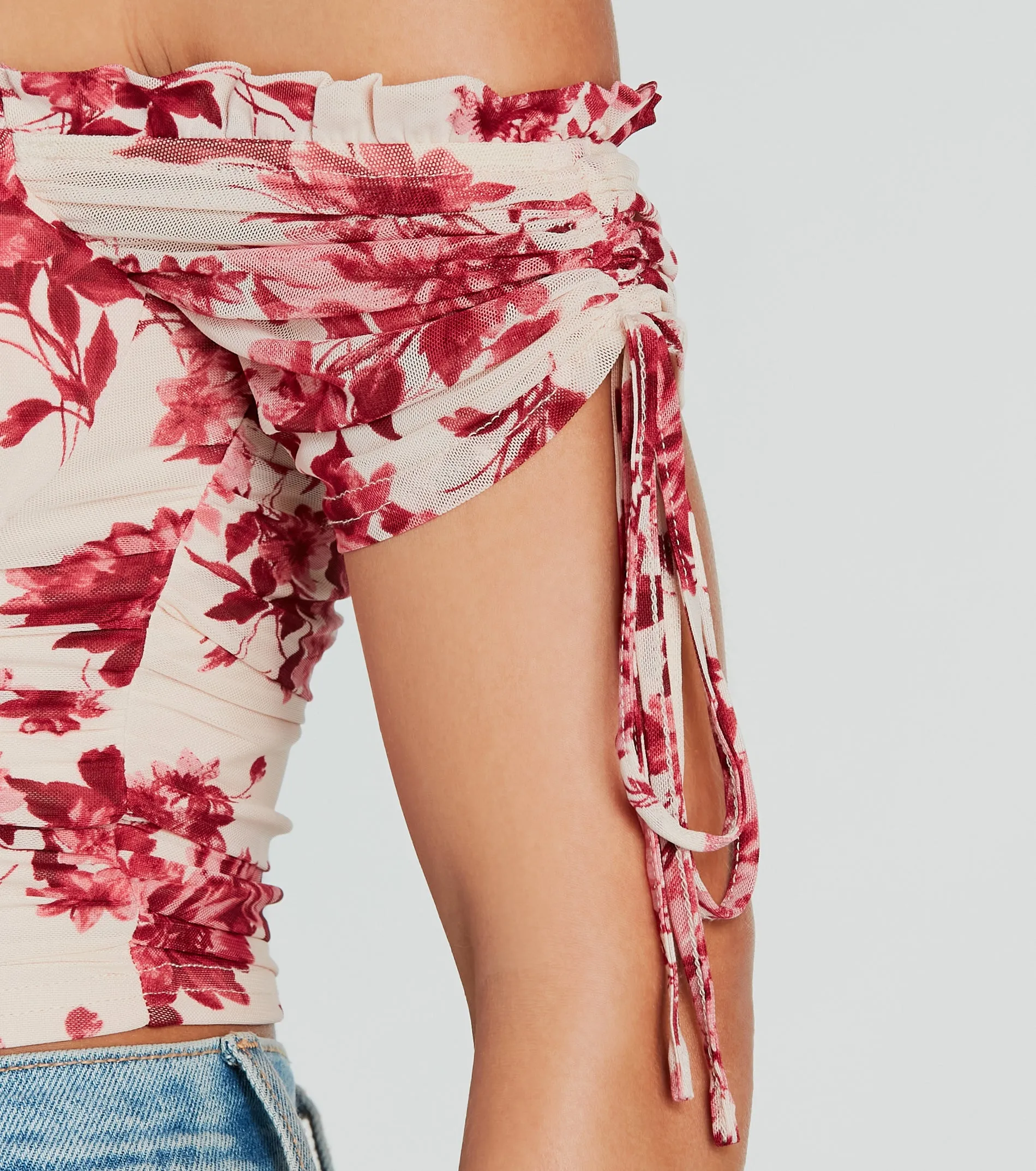 Pretty Babe Floral Off-The-Shoulder Corset Top sold by Windsor product image thumbnail 5