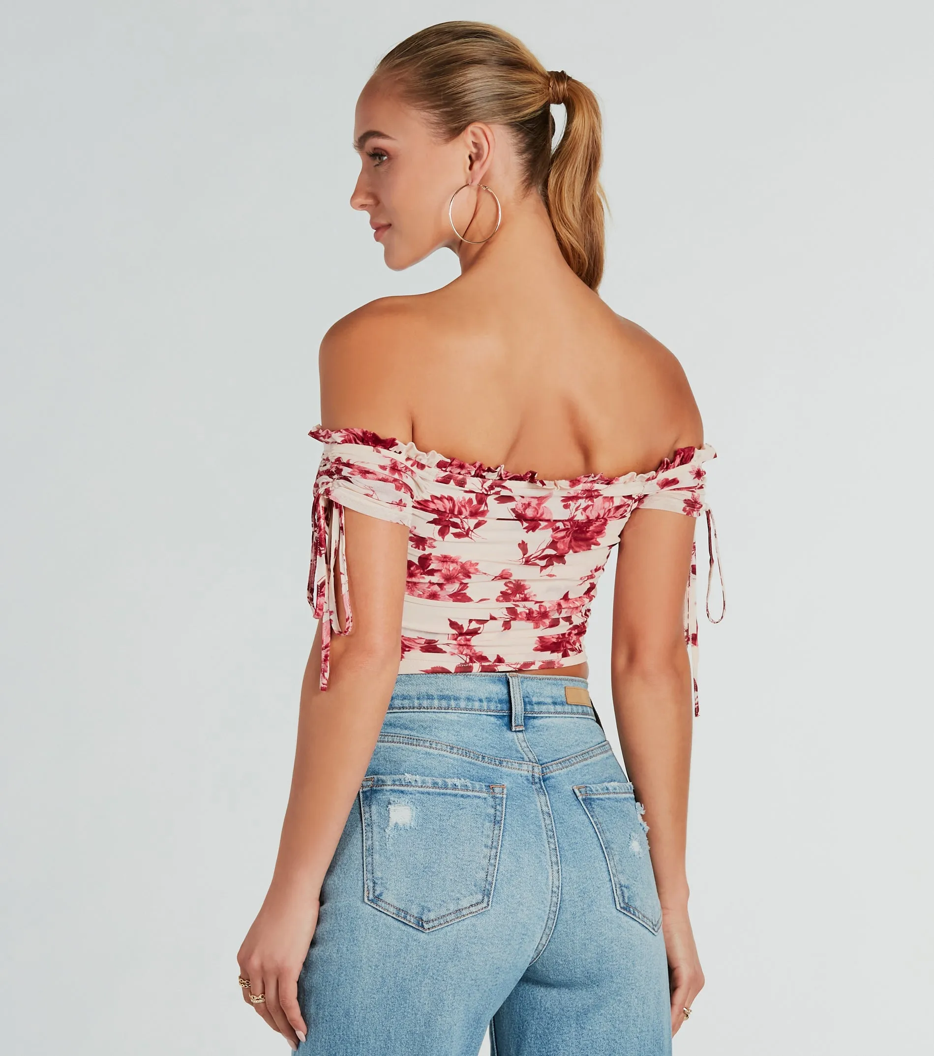 Pretty Babe Floral Off-The-Shoulder Corset Top sold by Windsor product image thumbnail 2