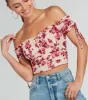 Pretty Babe Floral Off-The-Shoulder Corset Top sold by Windsor