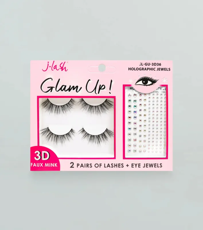 Glam Up Faux Lashes And Eye Jewels Set sold by Windsor