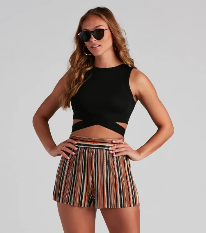 CLEARANCE - Wrapped In Chic Crop Top sold by Windsor