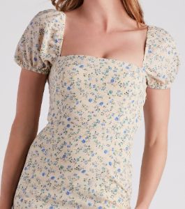 Spring Stroll Ditsy Floral Midi Dress sold by Windsor