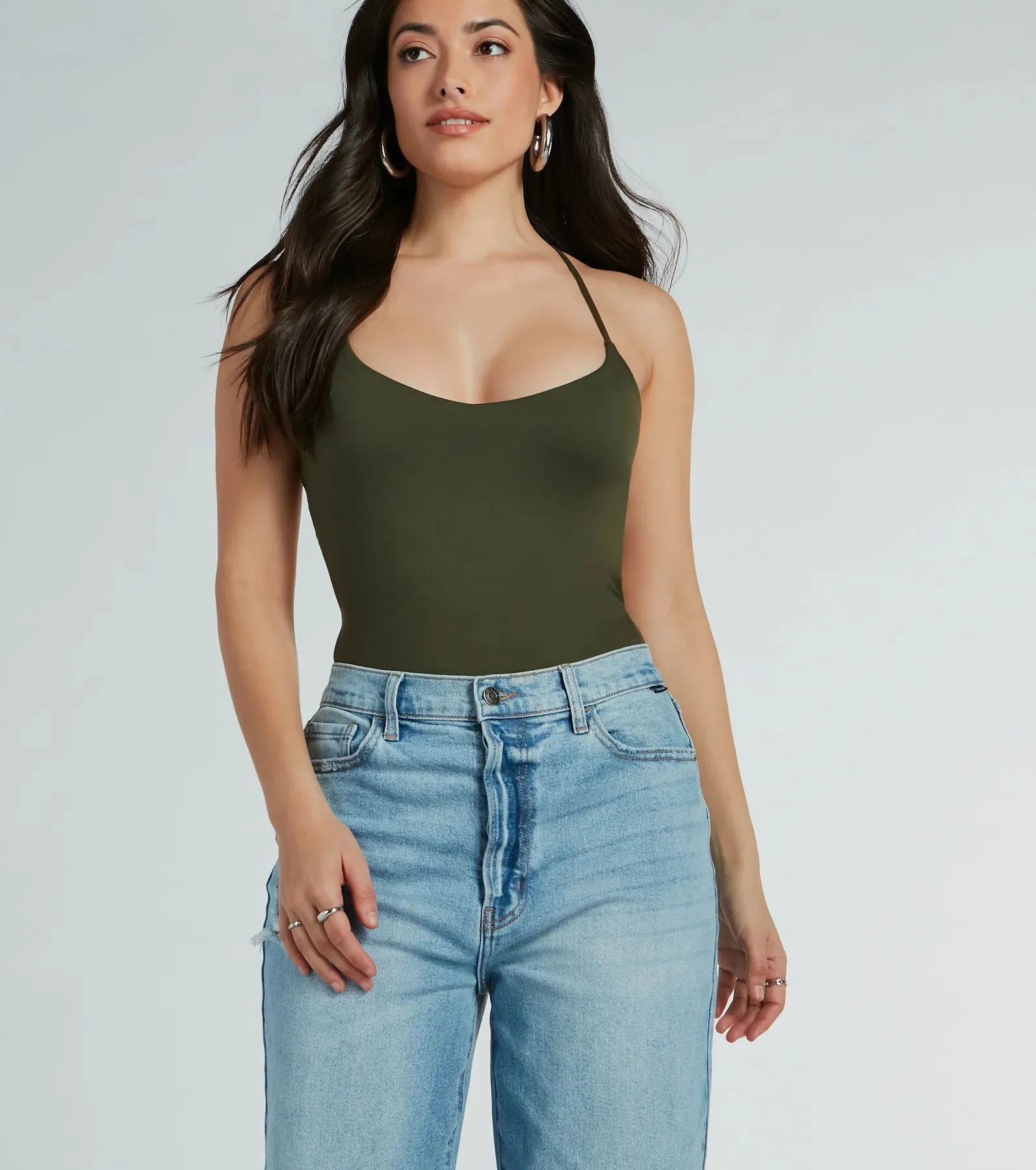 CLEARANCE - Night-Out Allure Strappy Back Knit Bodysuit sold by Windsor