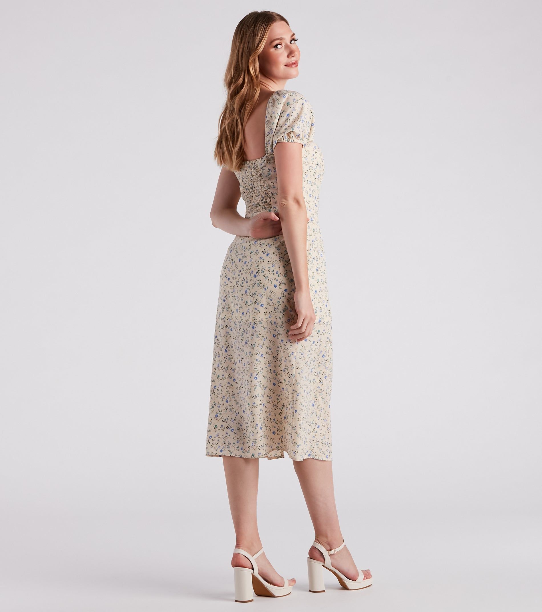 Spring Stroll Ditsy Floral Midi Dress sold by Windsor product image thumbnail 2