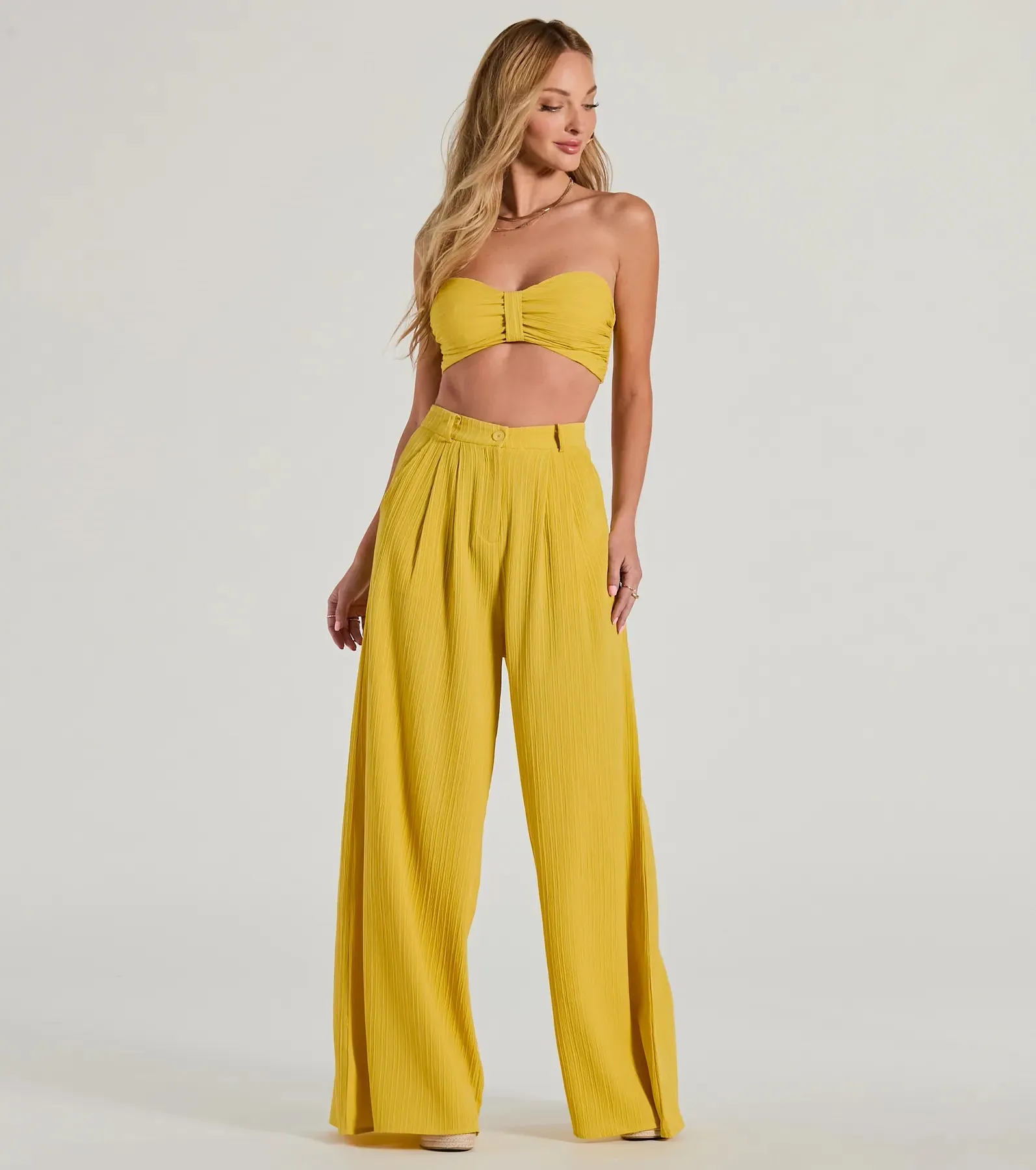 Endless Vacay High Rise Wide-Leg Trouser Pants sold by Windsor product image thumbnail 5