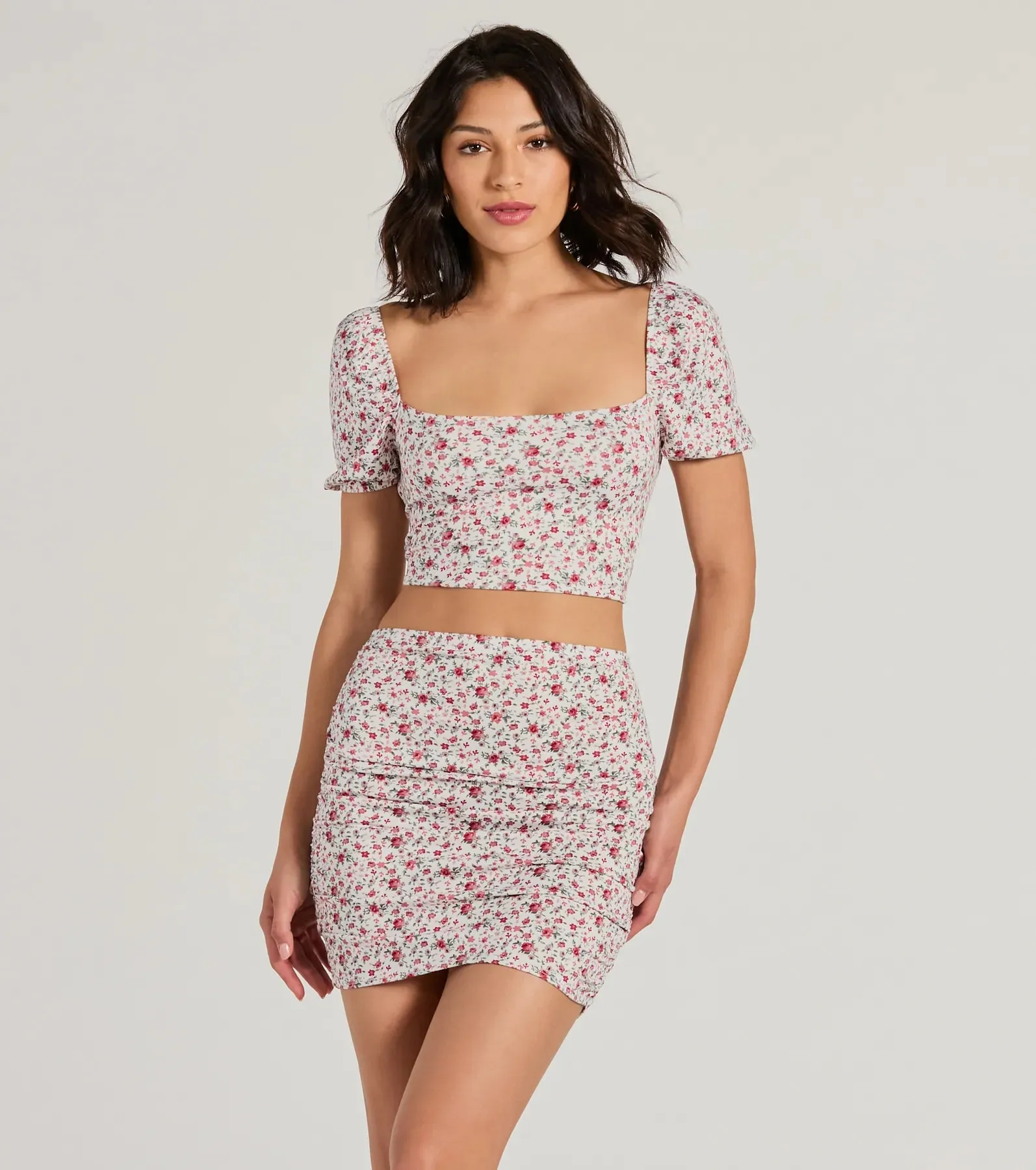 Two Cute High Rise Floral Mini Skirt sold by Windsor product image thumbnail 4