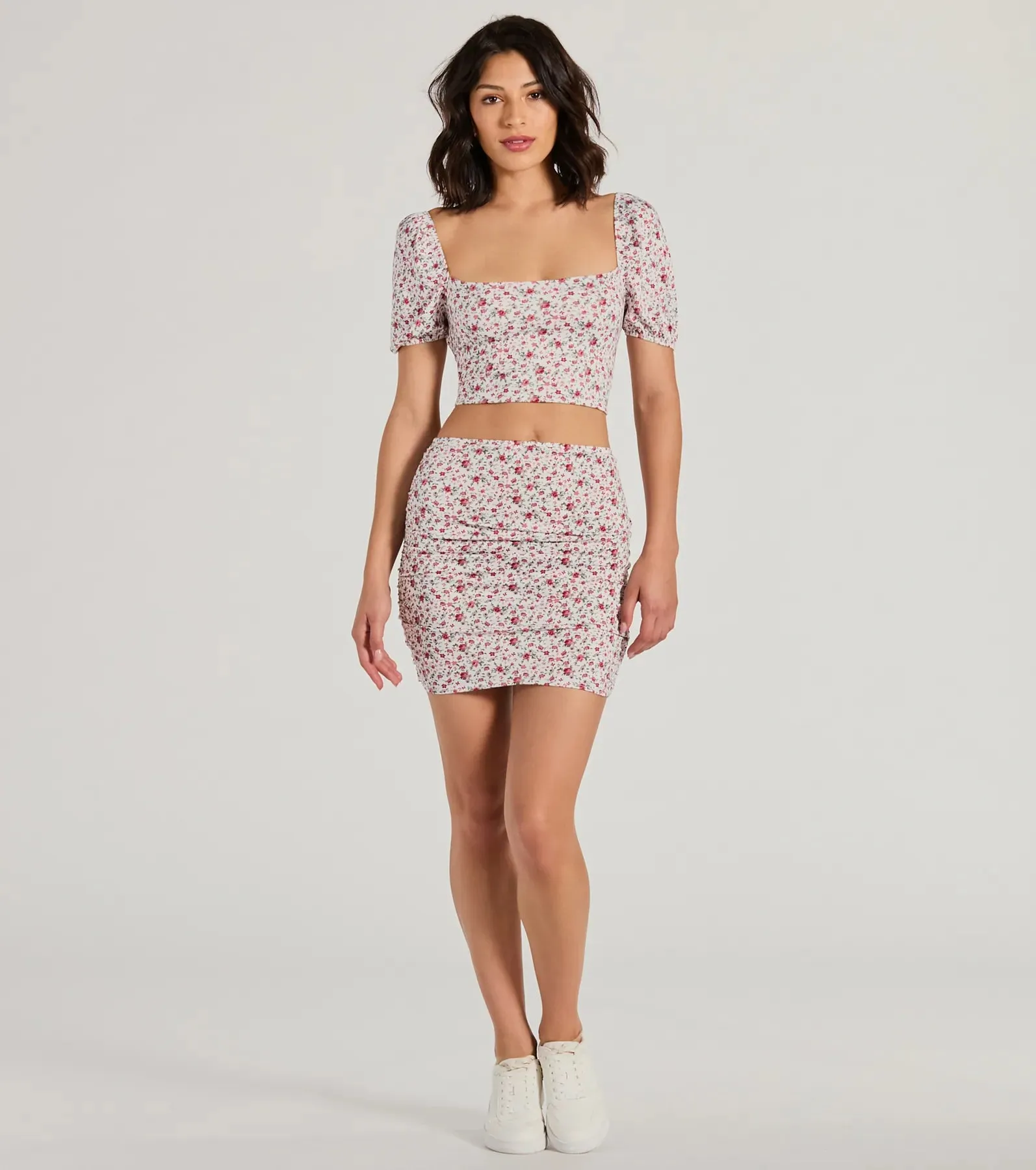 Two Cute High Rise Floral Mini Skirt sold by Windsor