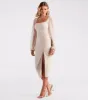 Skylar Formal Glitter Long Sleeve Midi Dress sold by Windsor