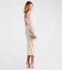 Skylar Formal Glitter Long Sleeve Midi Dress sold by Windsor