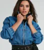 Trendy Destination Denim Bomber Jacket sold by Windsor