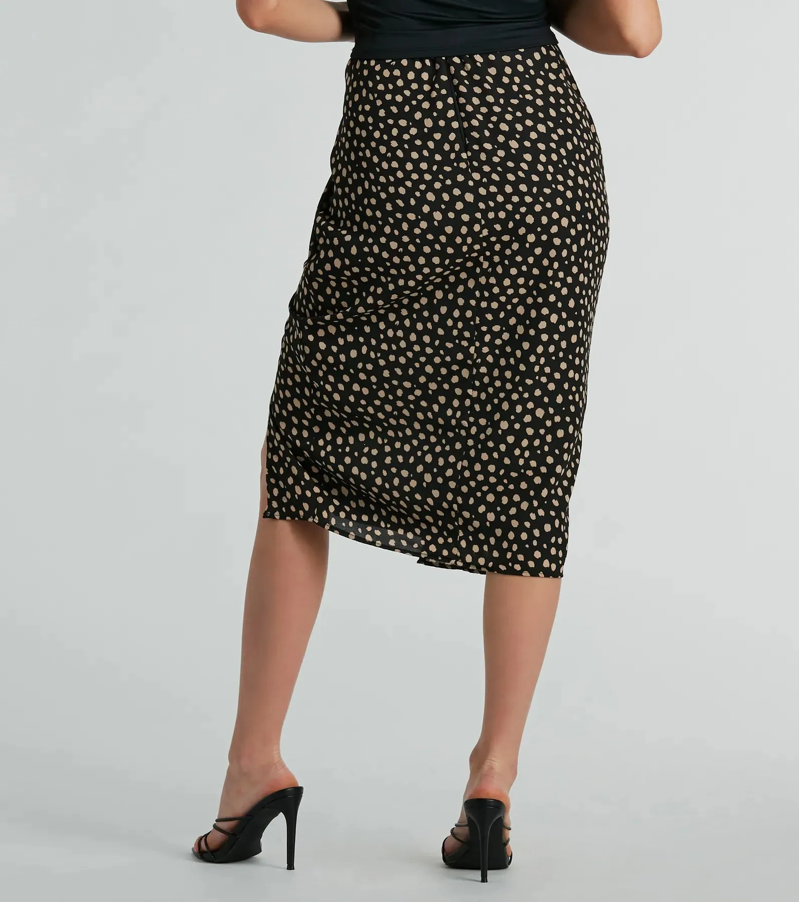 Daringly Wild High-Rise Cheetah Print Midi Skirt sold by Windsor product image thumbnail 3