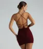 Mood Forever Mesh Lace-Up Mini Dress sold by Windsor