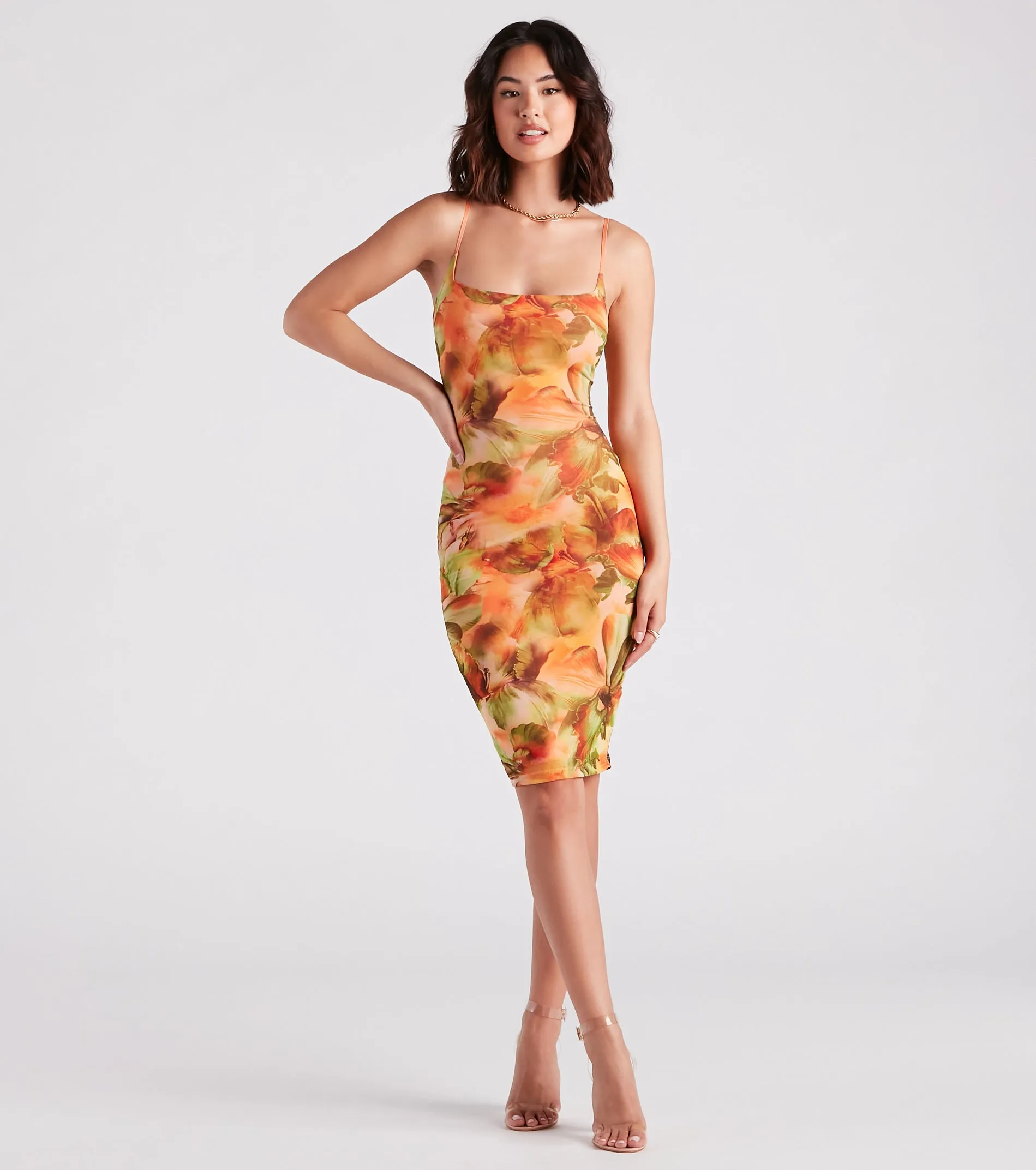 Vacay Queen Tropical Floral Midi Dress sold by Windsor