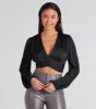 Sun Goes Down Satin Tie Back Crop Top sold by Windsor