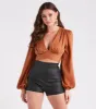 Sun Goes Down Satin Tie Back Crop Top sold by Windsor