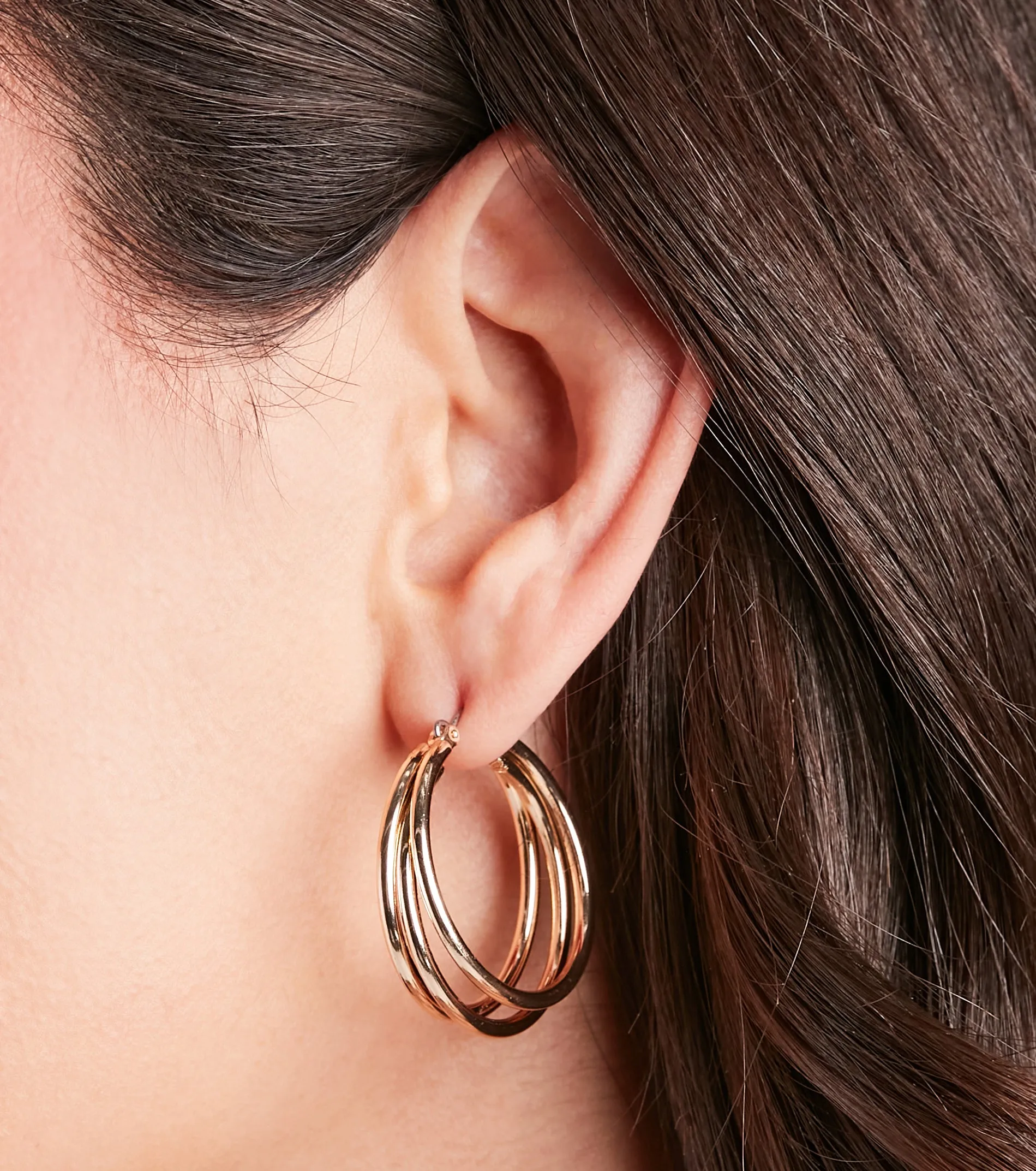 Elevated And Trendy Triple Hoop Earrings sold by Windsor product image thumbnail 2