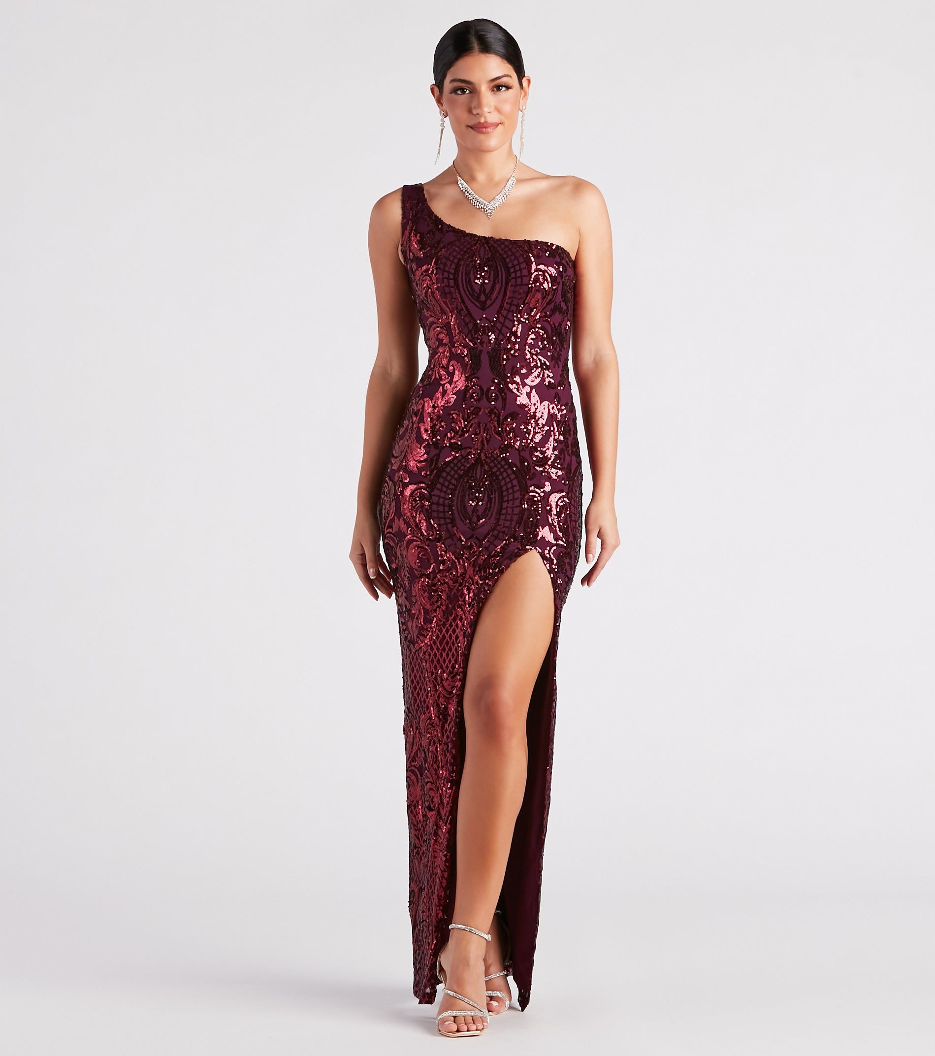 PLACEHOLDER - Eris Formal Sequin Scroll Dress sold by Windsor