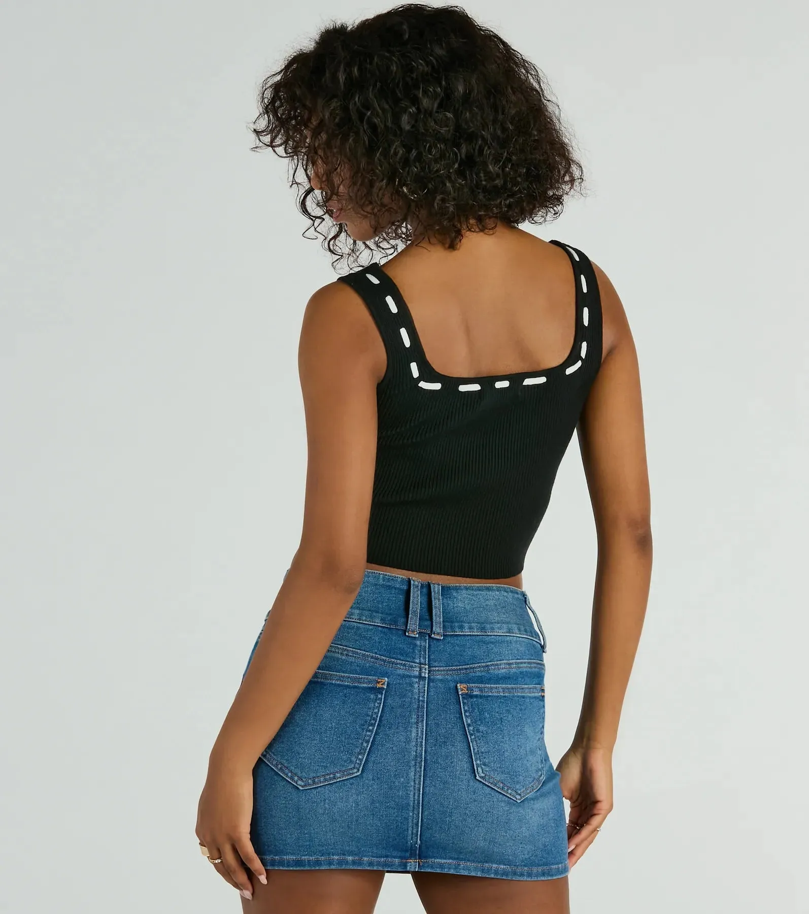 Delicate Perfection Ribbon Bow Knit Tank Top sold by Windsor product image thumbnail 2