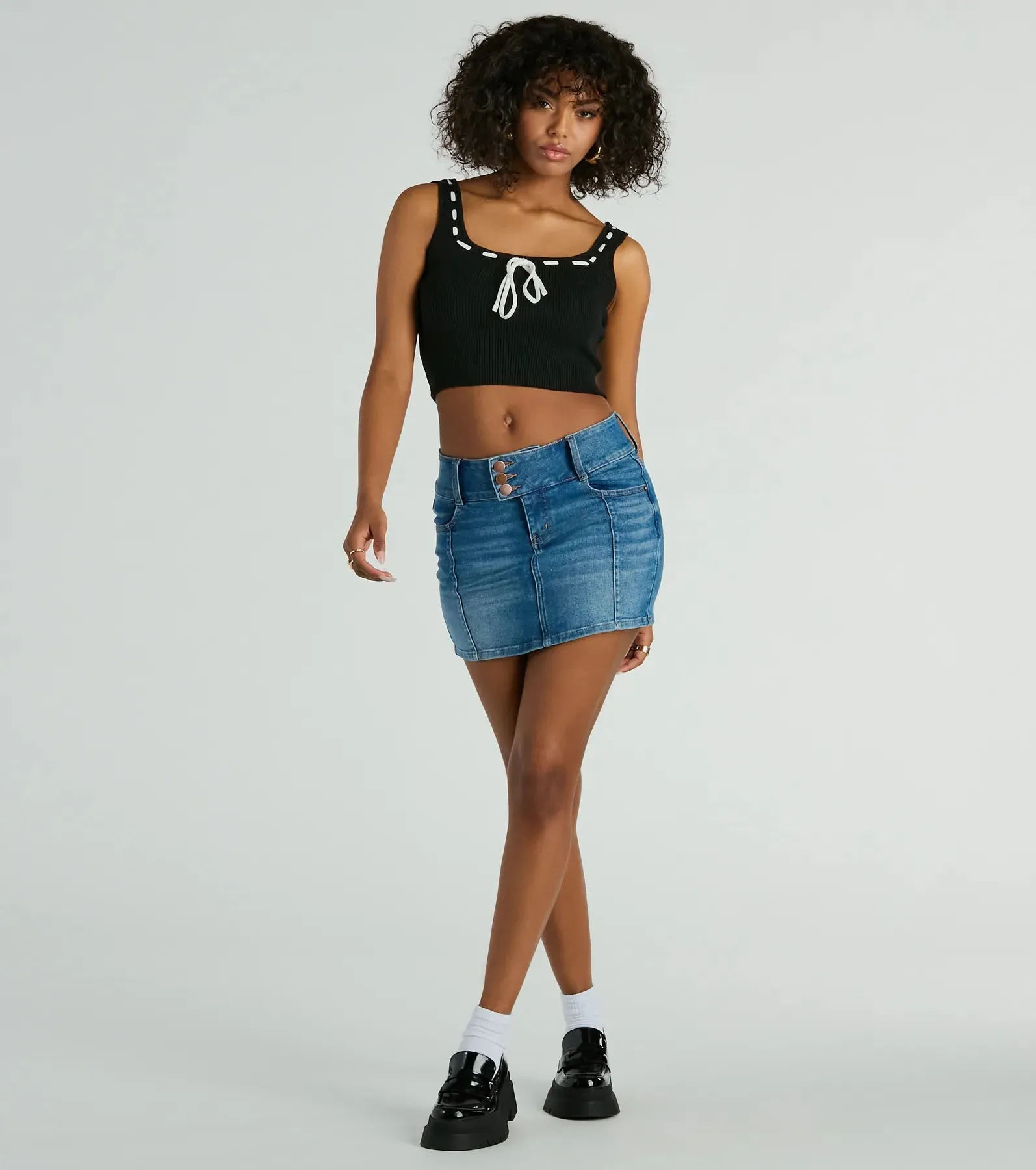 Delicate Perfection Ribbon Bow Knit Tank Top sold by Windsor product image thumbnail 3