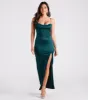 Blaire Formal Satin Corset Slim Long Dress sold by Windsor