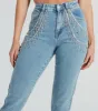 Big Time Sparkle Rhinestone Skinny Denim Jeans sold by Windsor