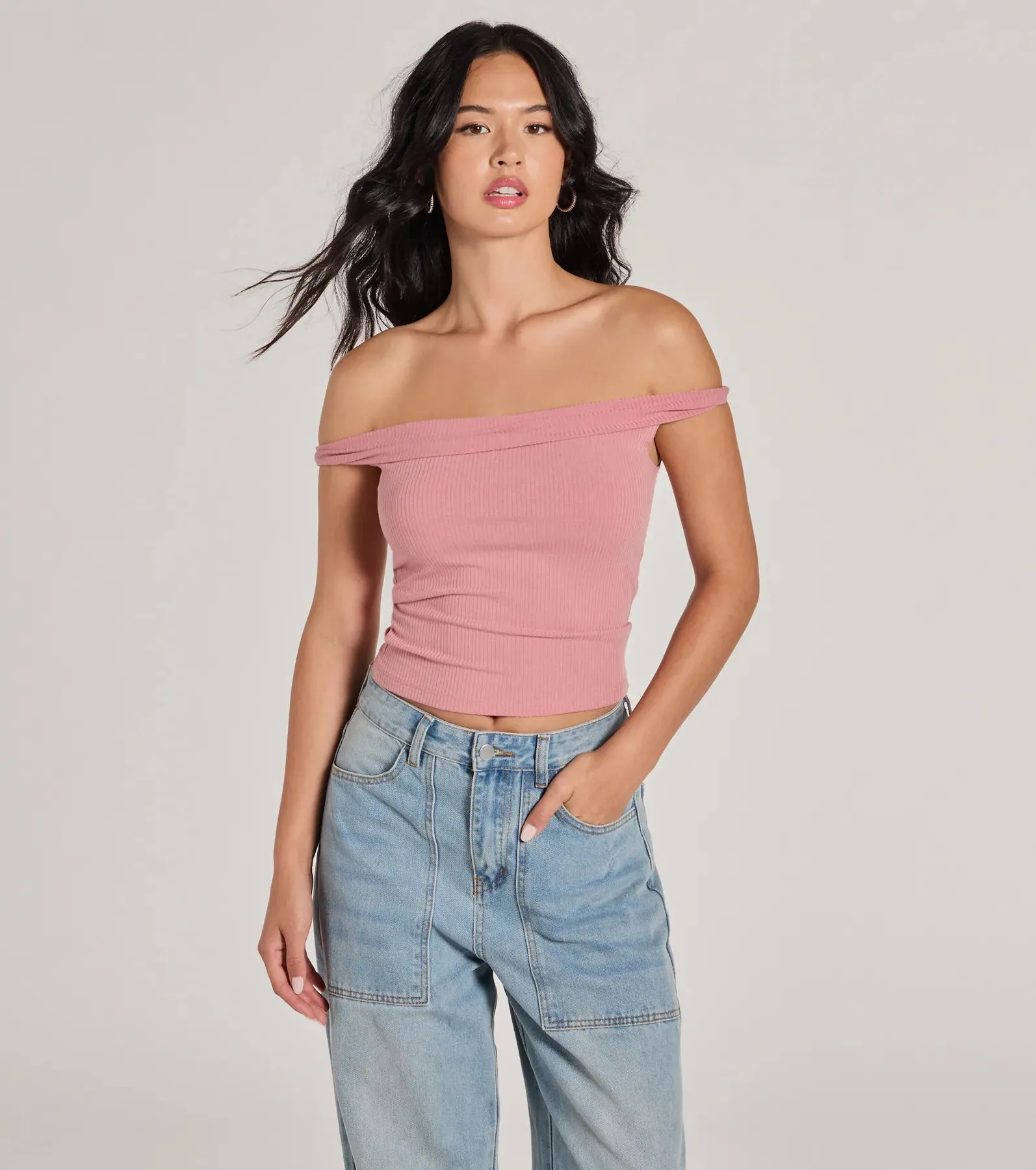 Nothing Sweeter Off-The-Shoulder Crop Top sold by Windsor