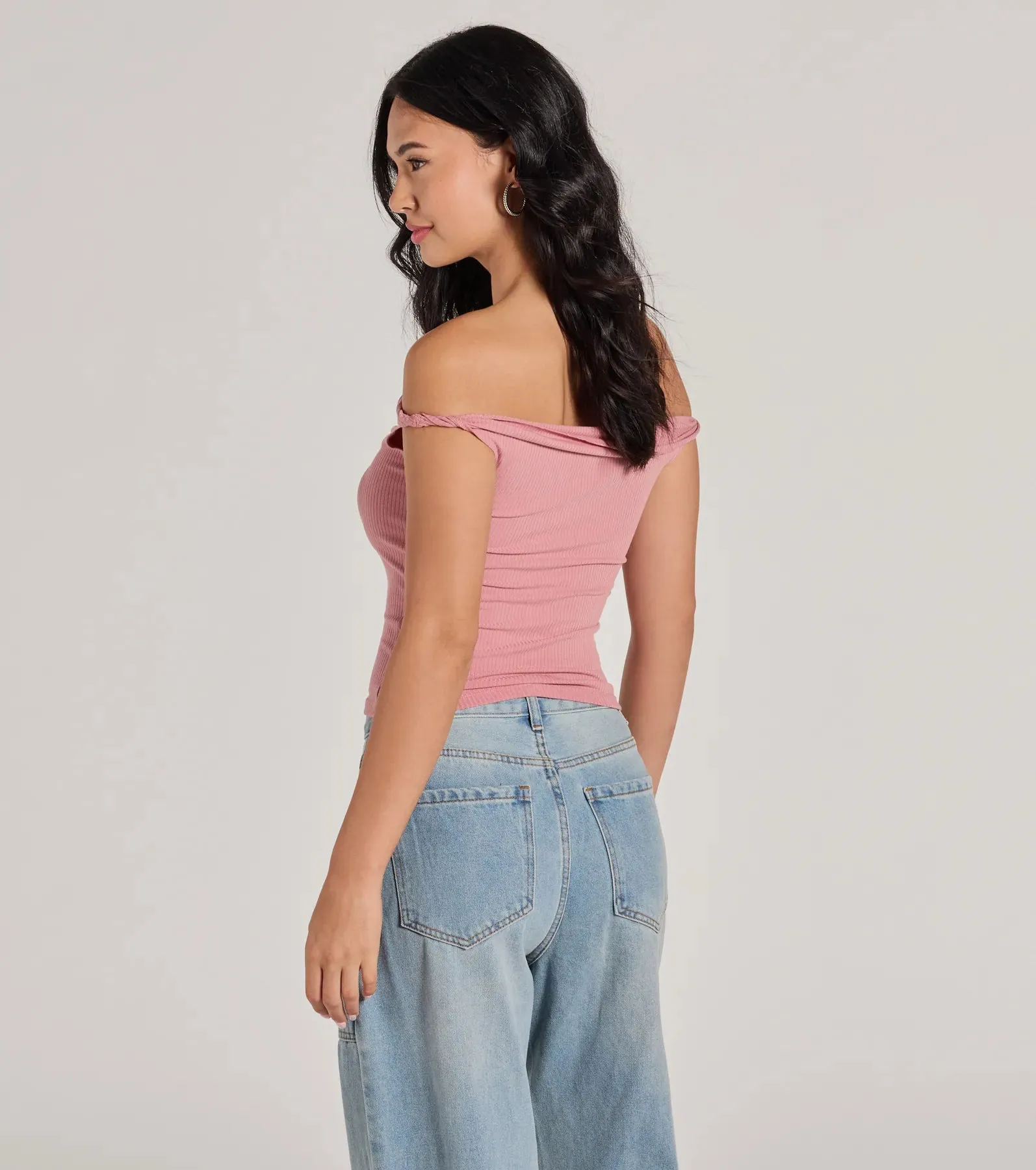Nothing Sweeter Off-The-Shoulder Crop Top sold by Windsor product image thumbnail 2