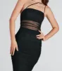 A-List Curves Mesh Bodycon Midi Dress sold by Windsor