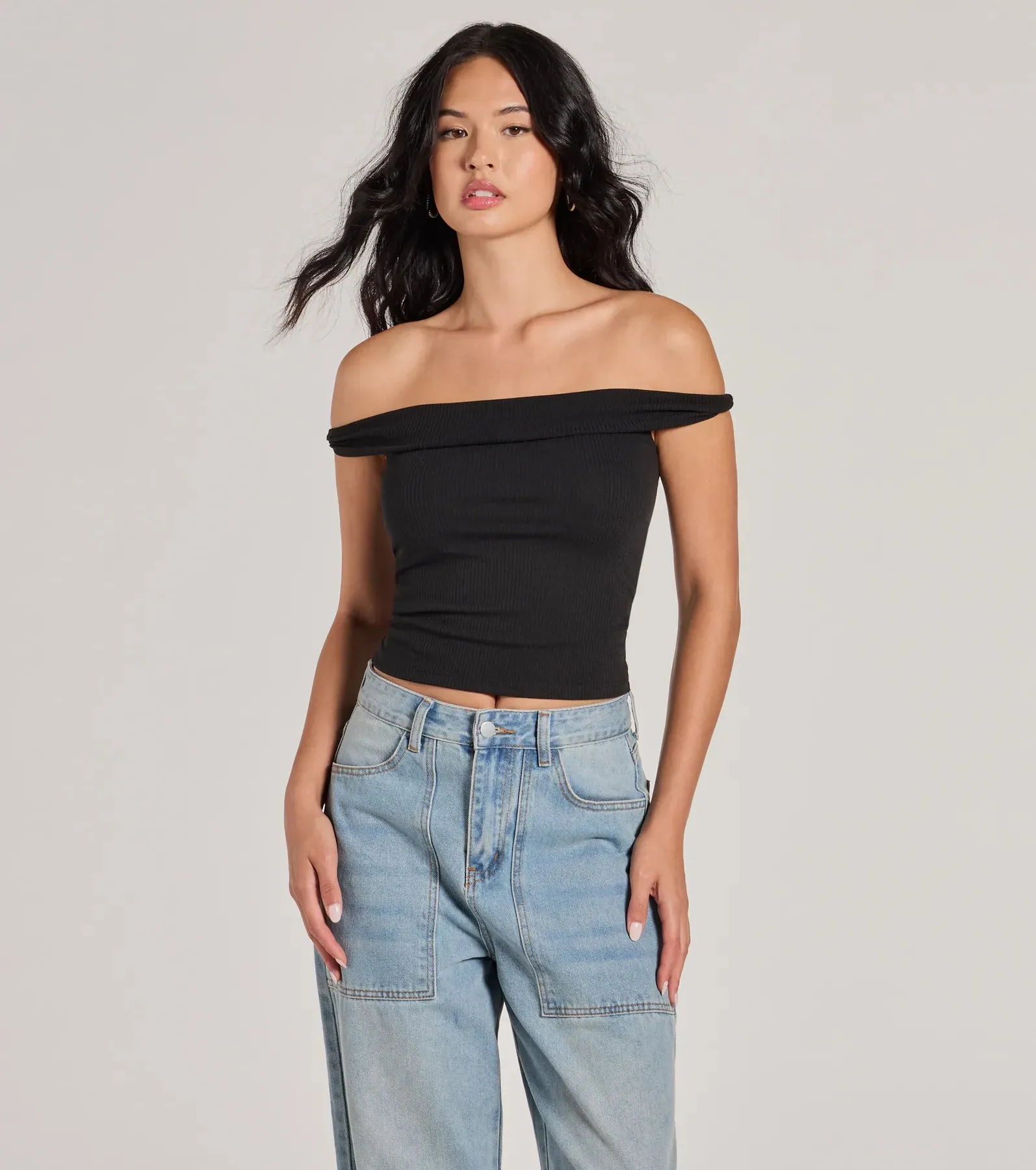 Nothing Sweeter Off-The-Shoulder Crop Top sold by Windsor product image thumbnail 5