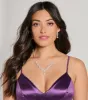 Dazzling Rhinestone And Pearl Necklace And Earrings Set sold by Windsor