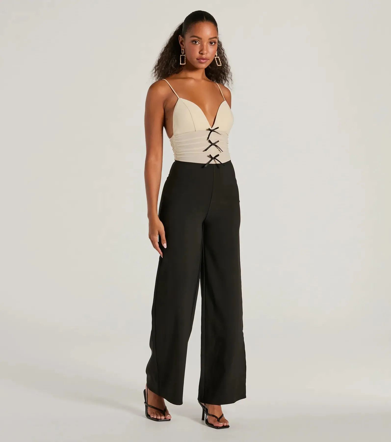 Sweet And Chic Bow Detail Sleeveless Jumpsuit sold by Windsor product image thumbnail 4