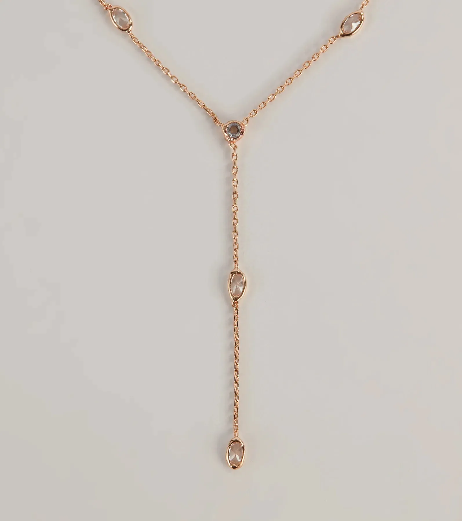 Dainty Glam Rhinestone Chain Necklace sold by Windsor product image thumbnail 2