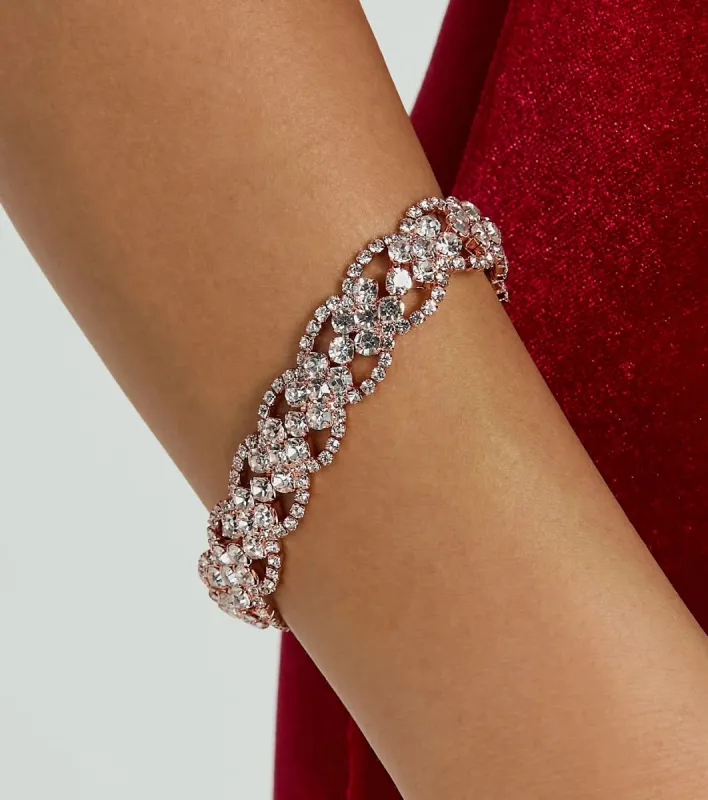 Simply Dazzle Rhinestone Clasp Bracelet sold by Windsor
