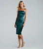 Fine Like Wine Satin Sleeveless Midi Dress sold by Windsor