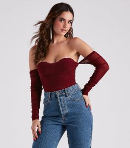 Going Anywhere Mesh Corset Bodysuit sold by Windsor