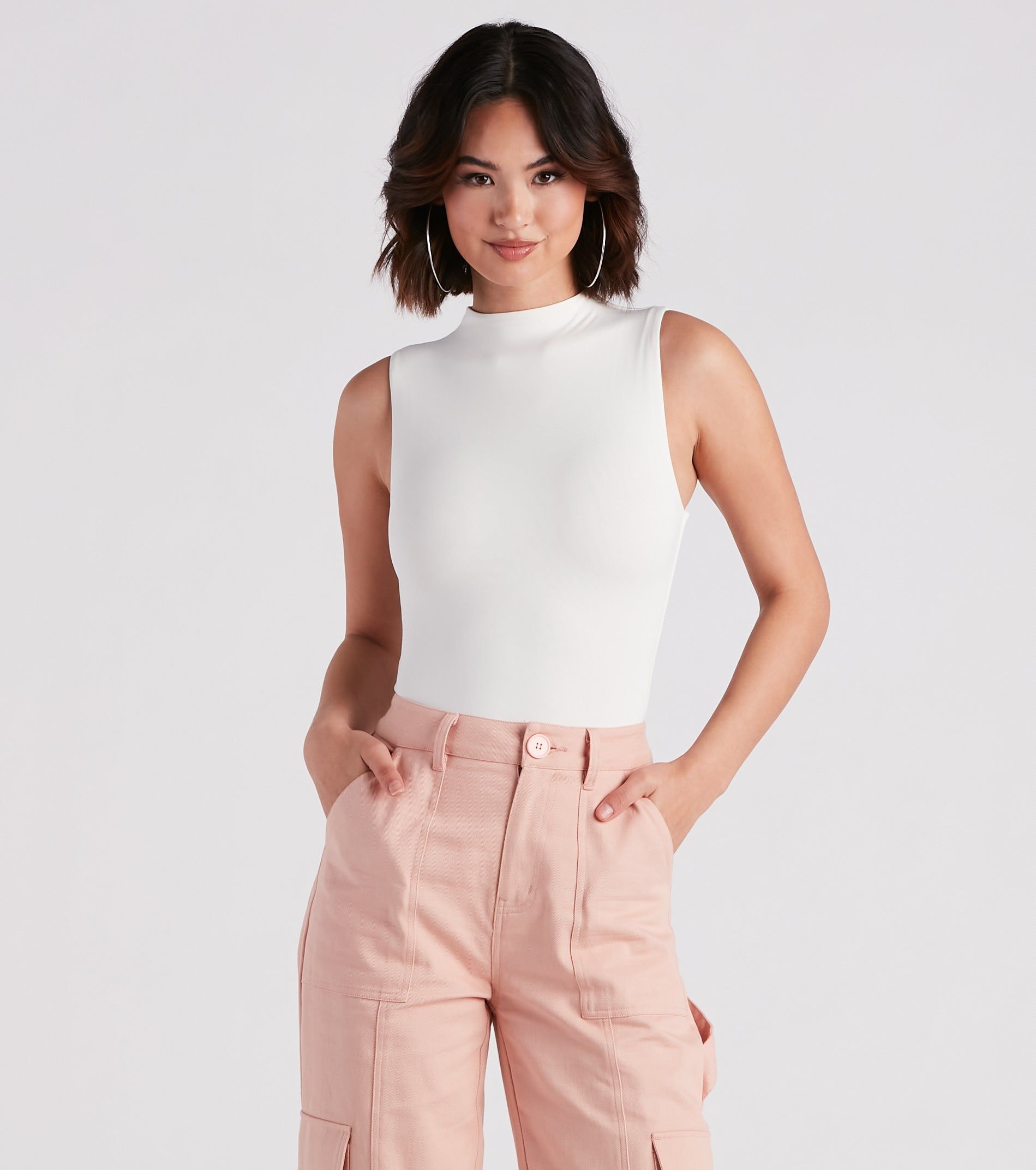 PLACEHOLDER - Smooth Silhouette Mock Neck Bodysuit sold by Windsor product image thumbnail 2