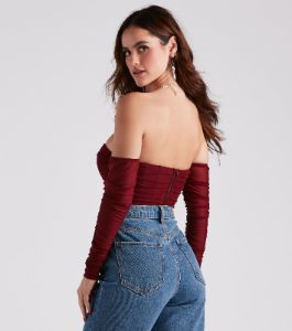 Going Anywhere Mesh Corset Bodysuit sold by Windsor