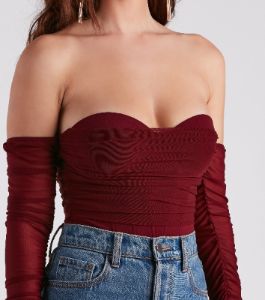 Going Anywhere Mesh Corset Bodysuit sold by Windsor
