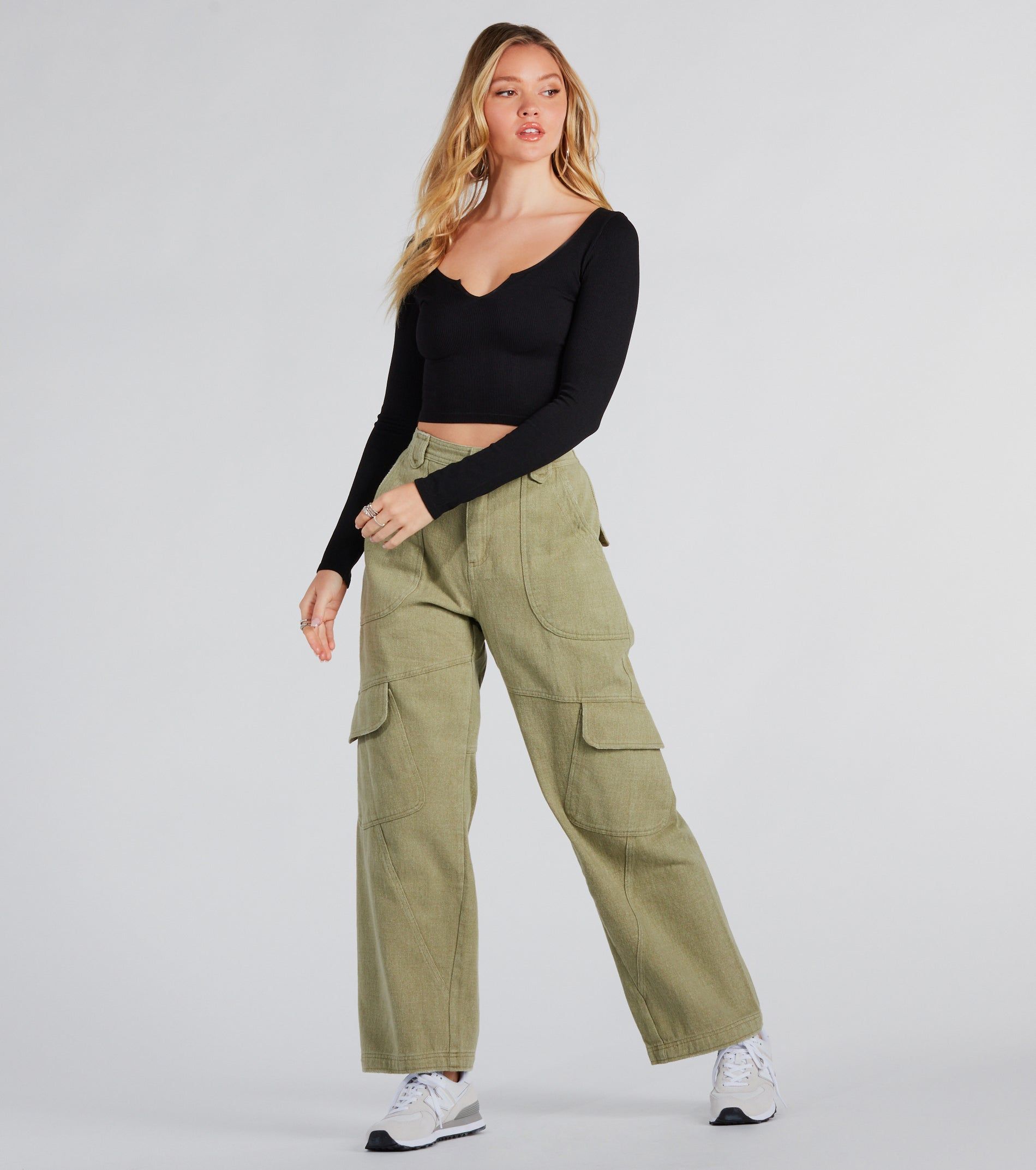 PLACEHOLDER - Casual Mood Wide-Leg Cargo Pants sold by Windsor product image thumbnail 2