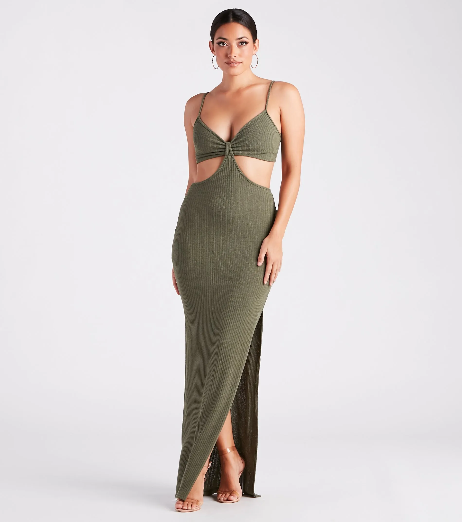 Easy Decision V-Neck Cutout Maxi Dress sold by Windsor