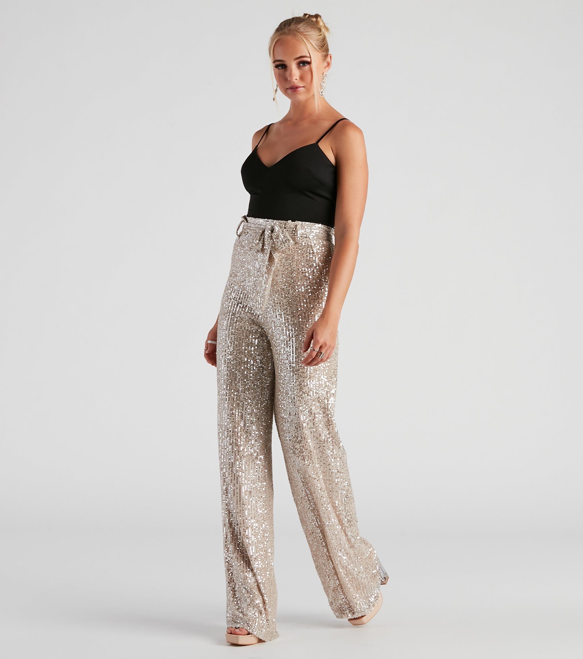 CLEARANCE - Step Up The Sparkle Sequin Jumpsuit sold by Windsor product image thumbnail 3