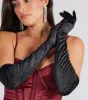 Glamorous Affair Satin Rhinestone Gloves sold by Windsor