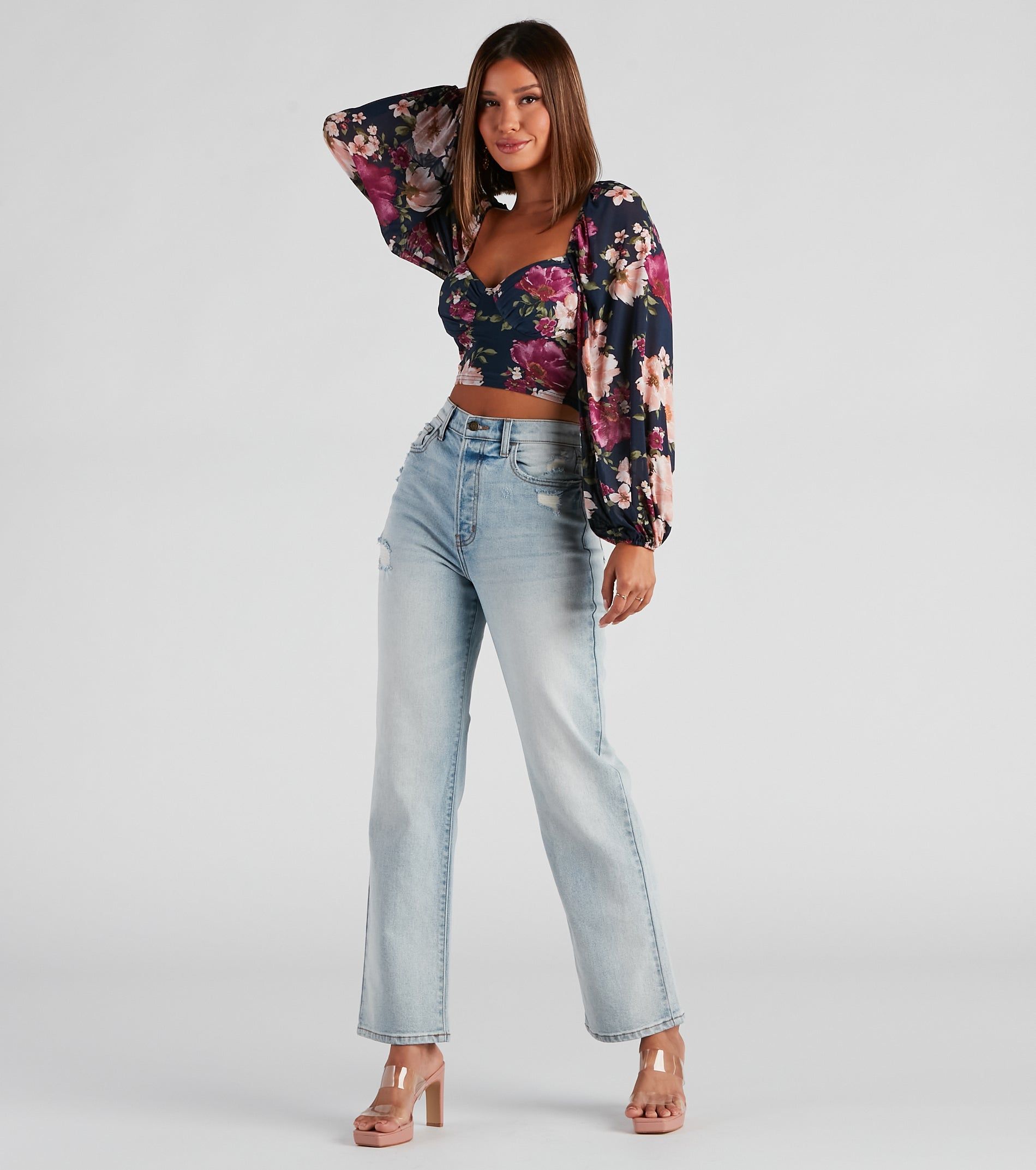 Flirty Floral Mesh Bustier sold by Windsor product image thumbnail 3